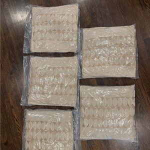 Set of 5 Beige Cushion Covers